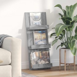 Sonata H Етажерка за списания с рафт Сив Сонома 51 x 11 x 102 см - Ștergătoare și suporturi pentru umbrele