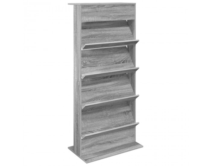 Sonata H Етажерка за списания с рафт Сив Сонома 70 x 41 x 156 см