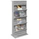 Sonata H Етажерка за списания с рафт Сив Сонома 70 x 41 x 156 см