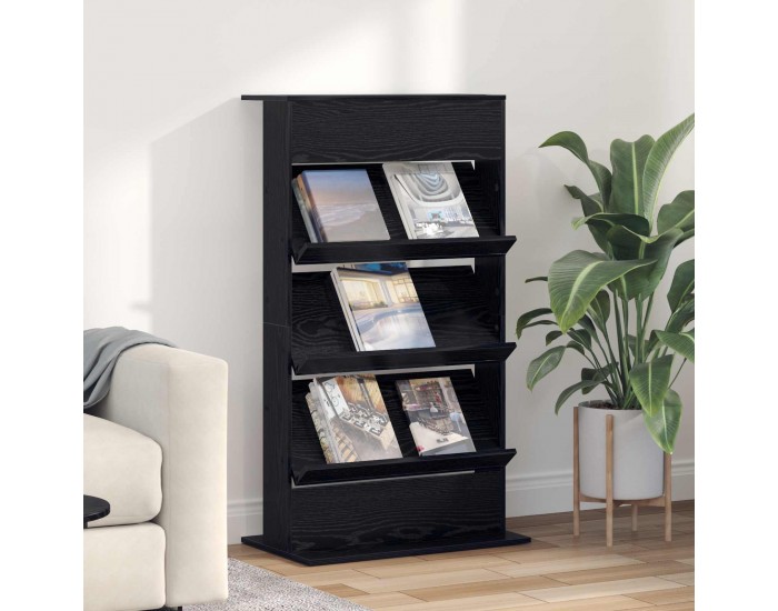 Sonata H Етажерка за списания с рафт Черния дъб 70 x 41 x 126 см