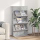 Sonata H Етажерка за списания с рафт Циментено сиво 70 x 41 x 126 см