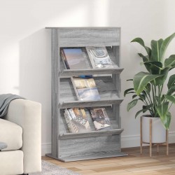 Sonata H Етажерка за списания с рафт Сив Сонома 70 x 41 x 126 см - Comode TV