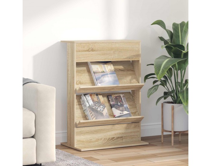 Sonata H Етажерка за списания Сонома дъб 70 x 41 x 96 см Инженерно дърво