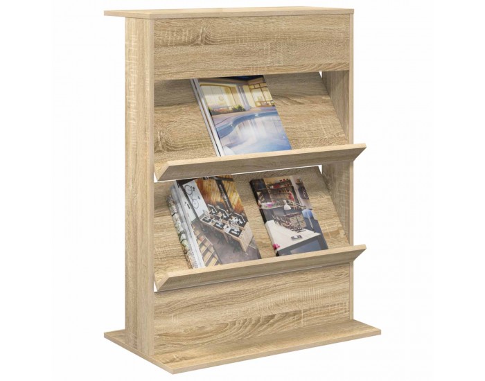 Sonata H Етажерка за списания Сонома дъб 70 x 41 x 96 см Инженерно дърво