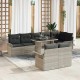 Sonata H 9 Часов комплект градински диван с възглавници светлосив поли ратан