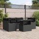 Sonata H 7 Piece Garden Sofa Set с Възглавници Черен Полиратан