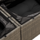 Sonata H 5-частова комплект градински диван с възглавници сив полиратан