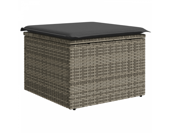 Sonata H 7 частен градински диван комплект с възглавници сив полиратан