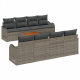 Sonata H 9 частен комплект градински диван с възглавници сив полиротан акация
