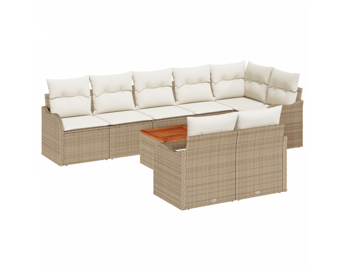 Sonata H 9 Членен Градински сет с Възглавници Бежов Полиротан