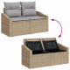 Sonata H 7 Частен комплект градински диван с възглавници бежов полимерен ратан акация