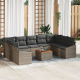 Sonata H 10 Частен комплект за градински диван с възглавници Сиво Поли Ратан