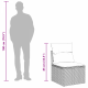 Sonata H Комплект градински диван с 7 части и възглавници Кафяв Полиратан