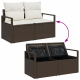 Комплект Garden Sofa с 8 части с възглавници Кафяв ратан