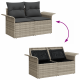 Sonata H 6-частов градински комплект с калъфи Светлосив Полиралан