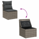 Sonata H 7-частен комплект градински диван с възглавници Сиво полиратан