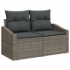 Sonata H комплект градински диван от 9 части с възглавници сивкаво полиратан