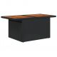 Sonata H 6 частен градински диван комплект с възглавници Черен Поли ратан