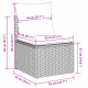 Комплект от 9 части градински диван с възглавници бежов полирана ротан и акация