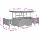 Комплект Градински Диван с Възглавници 12 Части Сив Полиротан Акация