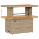 Sonata H 10 Часов Градински Диван Комплект с Възглавници Бежов Полиратан Акация