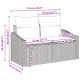 Sonata H 9 Часен градински диван комплект с възглавници Бежов Полиратан Акация