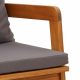Sonata H Градински столове 2 бр 59.5x65x71.5 см Масивна акация