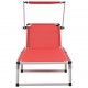 312459 Sonata H Folding Sun Loungers with Roof 2 pcs Aluminium&Textilene Red