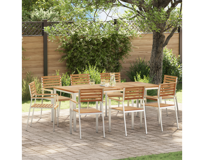Sonata H 9-частен градински комплект от масивна тикова дървесина