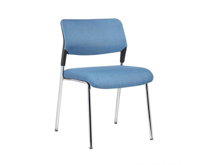 Посетителски стол RFG Evo 4L M, текстил, метална основа, до 120 kg, син