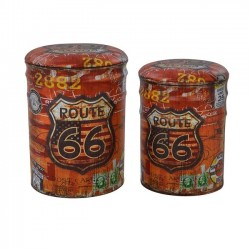 Сет 2 метални табуретки Мебели Богдан Route 66 - Scaune pentru copii