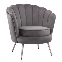 Кресло Мебели Богдан модел  Shell silver velvet - Bogdan Furniture