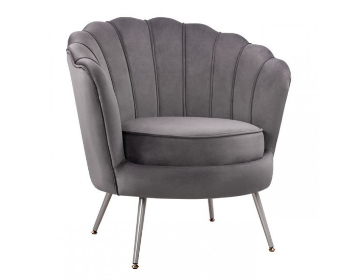 Кресло Мебели Богдан модел  Shell silver velvet