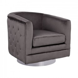 Фотьойл Мебели Богдан модел  Naits in silver velvet - Bogdan Furniture