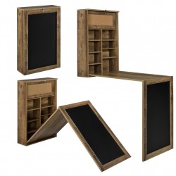 Сгъваема маса/шкаф с плот Естествено Дърво, Сгъната 80 x 50 x 18,5 см,MDF - Sonata G