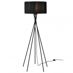 Елегантна интериорна лампа със стойка Black Mikado 1 x E27 - 60W -Черна - Veioze