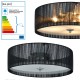 [lux.pro] Плафониера Helena 12 x Ø 40 cm, Черна, Текстил -