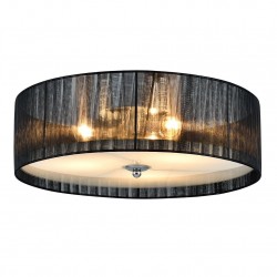 [lux.pro] Плафониера Helena 12 x Ø 40 cm, Черна, Текстил - Lux.pro