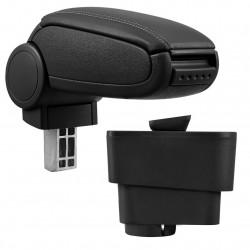 Подлакътник Fiat Grande Punto  с контейнер за съхранение, Изкуствена кожа/Черен - Piese și accesorii auto