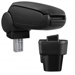 Подлакътник Citroën Nemo / Peugeot Bipper / Fiat Fiorino III / Fiat Qubo  с контейнер за съхранение, Текстил, Черен - Pro.tec
