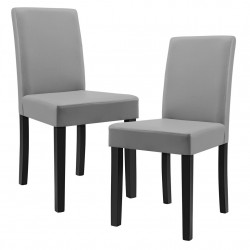 Комплект от 2 броя тапицирани столове Zágráb 90 x 42 x 48 cm, Светлосив - Scaune de dining
