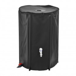 Резервоар за дъждовна вода  500D PVC, Черен, Устойчив на ръжда и UV, 250 L - Unelte și accesorii de grădină