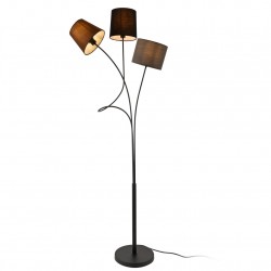 Подова лампа , 146 cm, Черен/Кафяв/Сив - Lux.pro