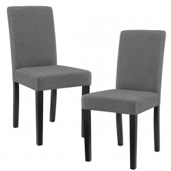 Тапициран стол San Marino комплект от 2 броя 90 x 42 x 48 cm Тъмносив - Scaune de dining
