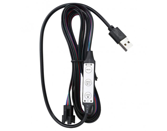 Sonata H Рамка за легло с LED, черна, изкуствена кожа, 140x200 cм