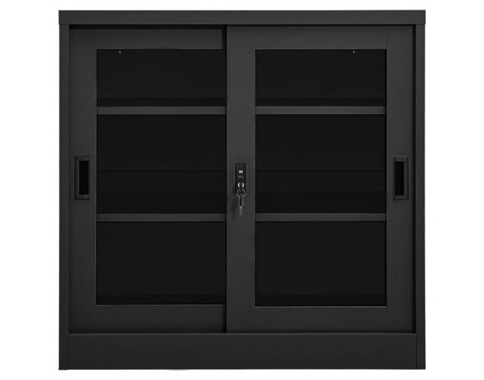 Sonata H Шкаф с плъзгаща врата, антрацит, 90x40x90 см, стомана