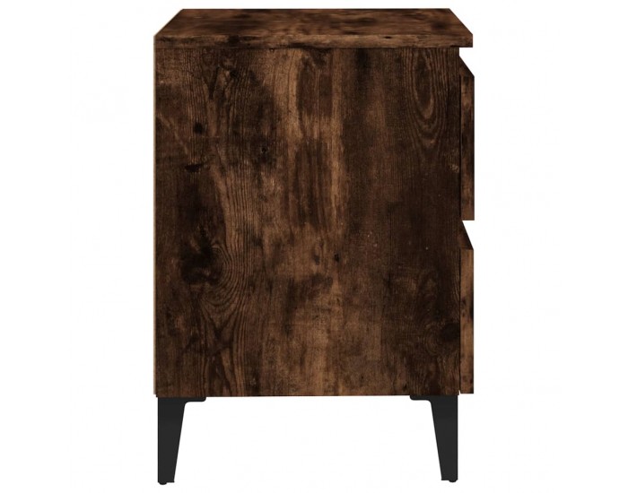 Sonata H Нощни шкафчета с метални крака 2 бр опушен дъб 40x35x50 см