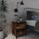 Sonata H Нощни шкафчета с метални крака 2 бр опушен дъб 40x35x50 см