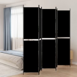 Sonata H Параван за стая, 5 панела, черен, 250x220 см, текстил - Electrocasnice și accesorii pentru living