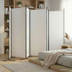 Sonata H Параван за стая, бял, 6 панела, 520x180 см, плат - Electrocasnice și accesorii pentru living